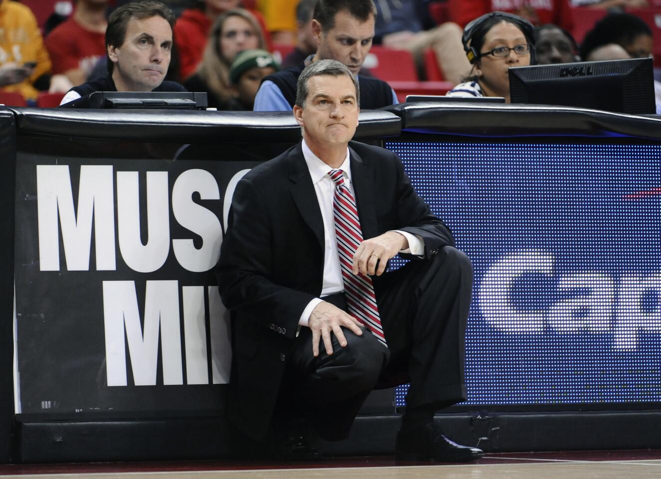 Maryland head coach Mark Turgeon is pictured during the second half.