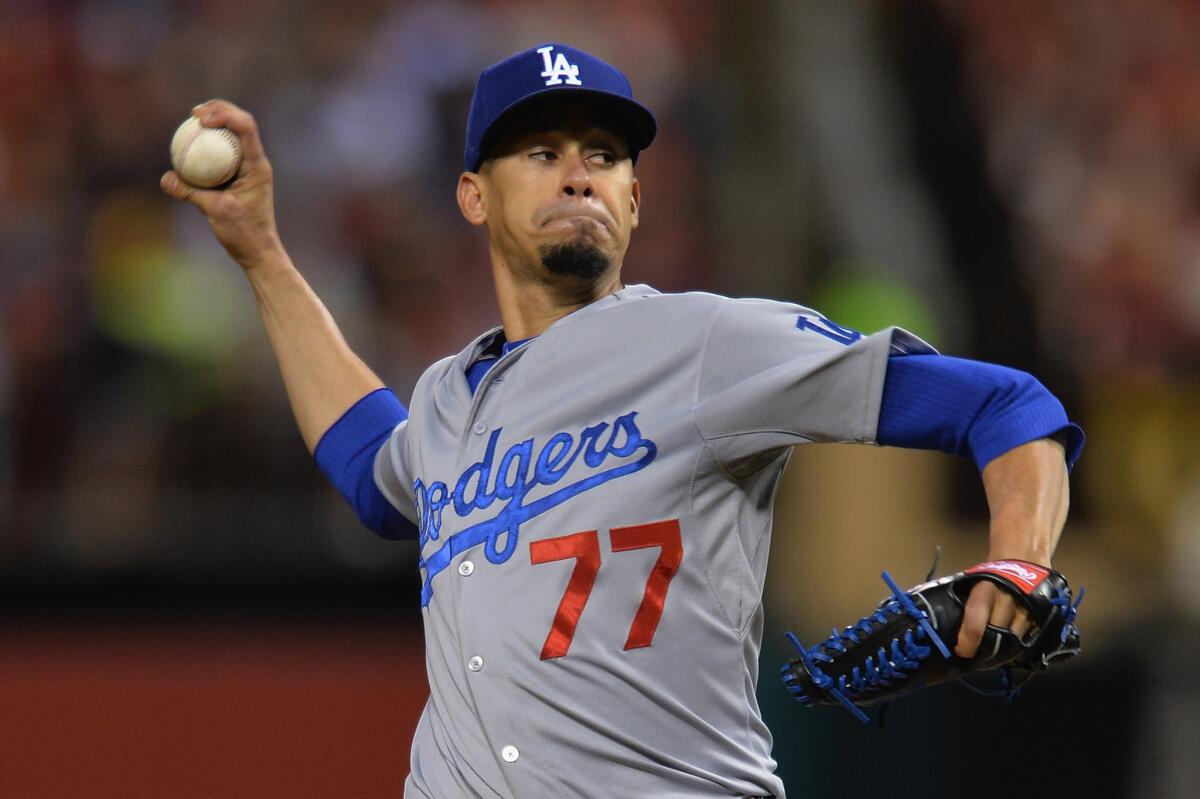 Dodgers starter Carlos Frias gave up one run and five hits with three strikeouts and two walks in seven innings against St. Louis on Saturday night.