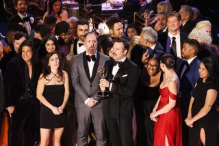 Jason Sudeikis accepts the award for Outstanding Comedy Series for "Ted Lasso" at the 74th Emmy Awards on Monday.