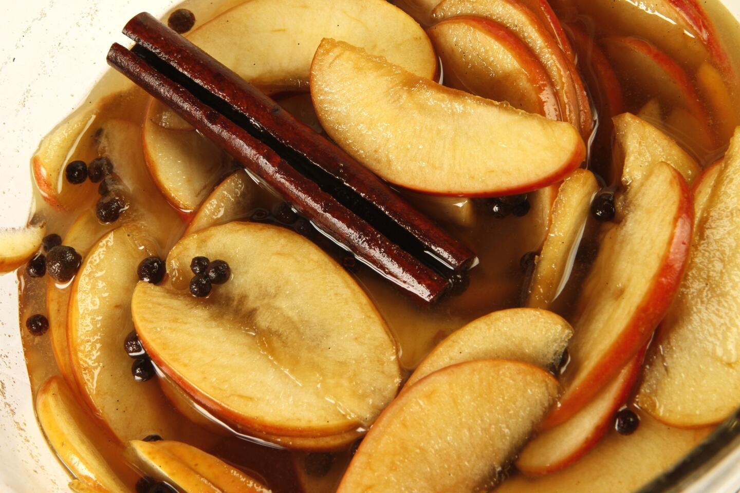 Quick-pickled apples