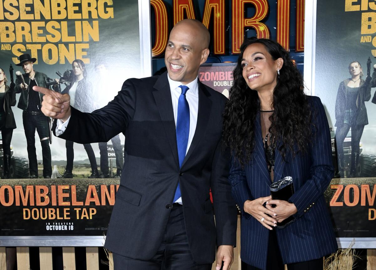 Cory Booker and Rosario Dawson