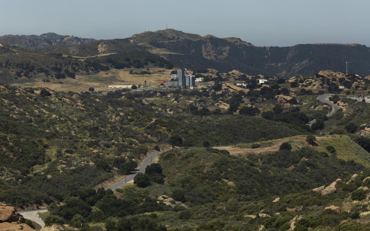 The Santa Susana Field facility as seen from a ridgeline in unincorporated Ventura County. 
