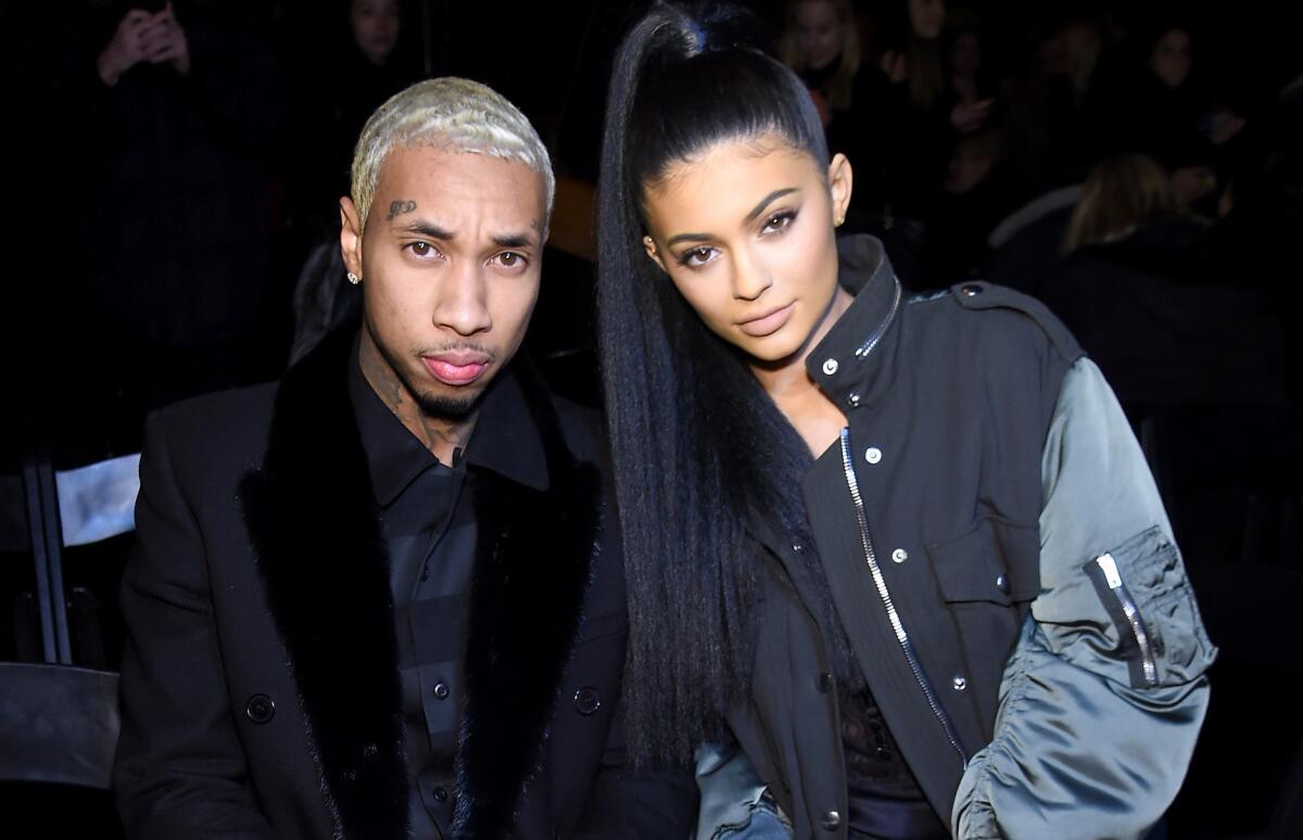 Tyga and Kylie Jenner, shown at the Alexander Wang fall 2016 fashion show in February, appear to be dating again after a May break-up.