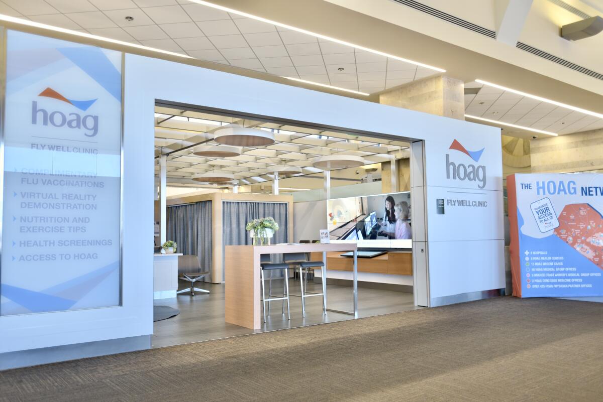 Hoag's Fly Well Clinic opened in John Wayne Airport on Thursday.