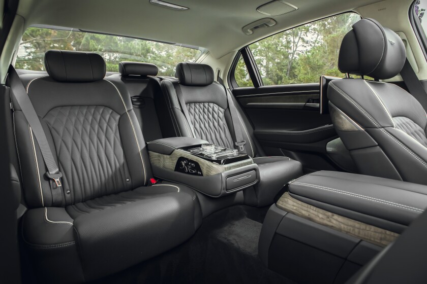 Elegant interior of Hyundai Genesis G90