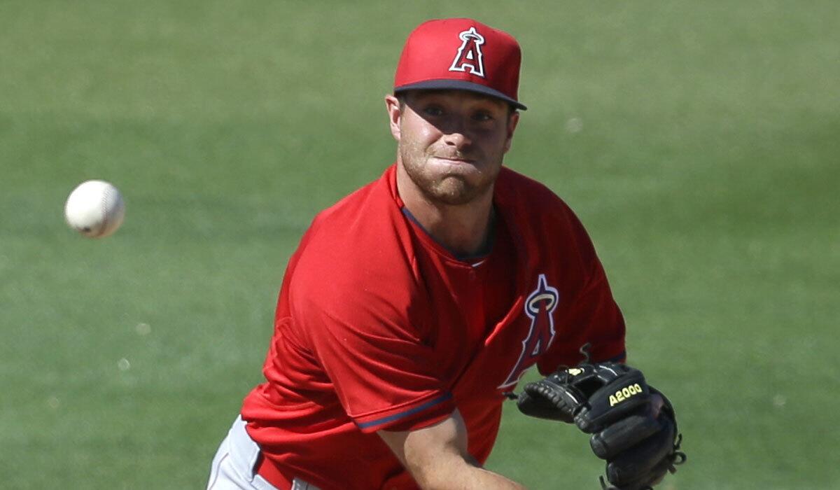 Taylor Featherston during spring training on March 7, 2015.