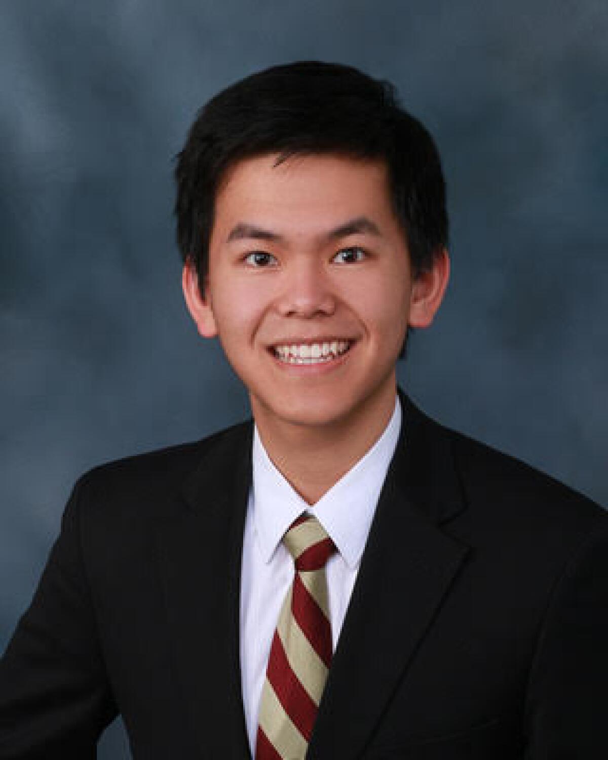 Jeffrey Wang, a senior at The Bishop's School in La Jolla, is a finalist in the 2021 Regeneron Science Talent Search.