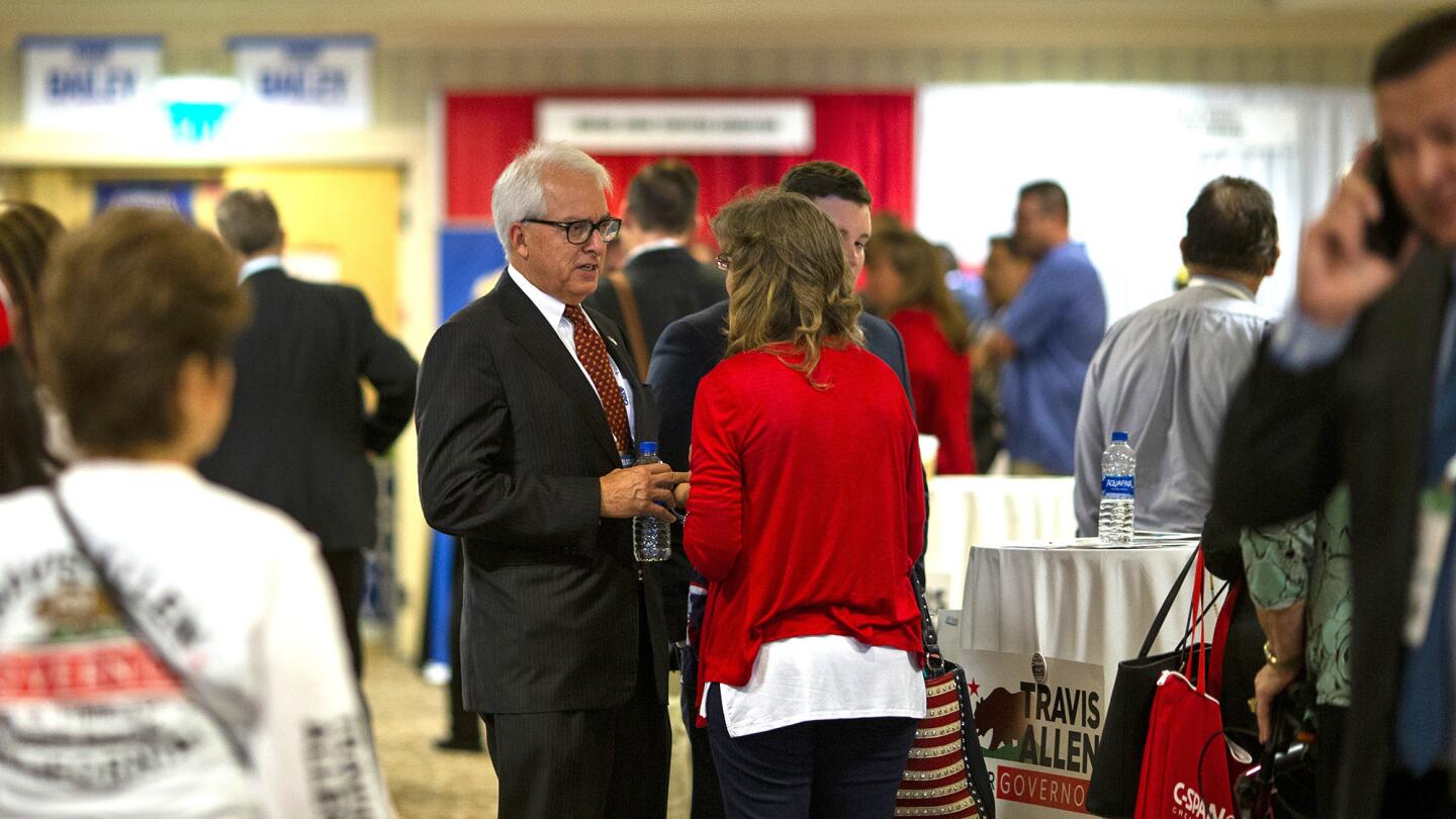 California Republicans gather for their convention in San Diego