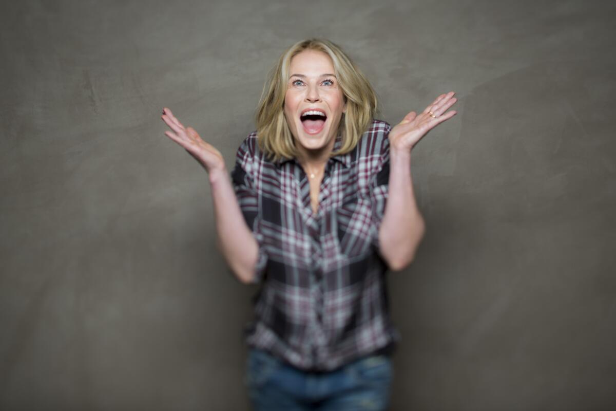 Comedian Chelsea Handler at her Los Angeles home on Jan. 07, 2016.