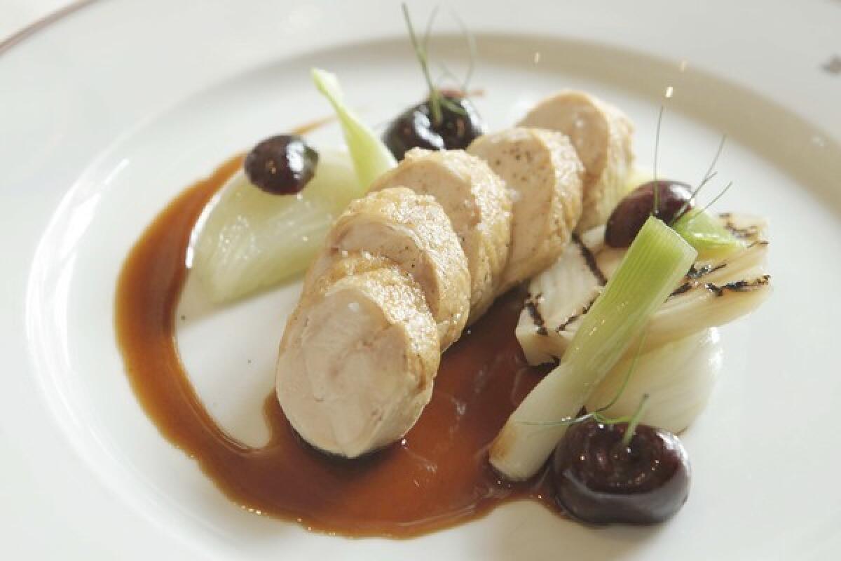 Chicken cooked sous-vide by Rory Herrmann.