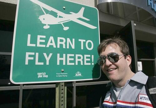 Action Man columnist Liam Gowing learns to fly as part of ProjectPilot, a new program that offers discounted, one-hour demonstration flights to those interested in pursuing a pilot's license. Here's what happened in Action Man's own words: I arrived at Justice Aviation at Santa Monica Airport ready to roll. Notice the aviator shades.