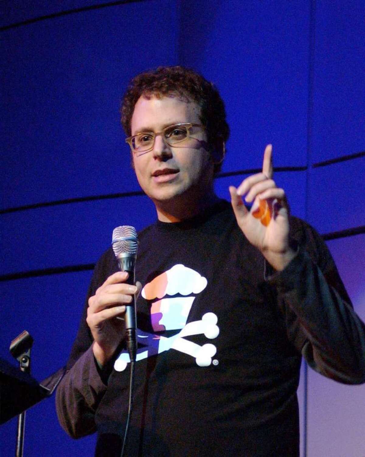 This week, the California Supreme Court will conduct a hearing on granting serial fabricator Stephen Glass a license to practice law in the state. Above, Glass is seen performing in Los Angeles in 2007.