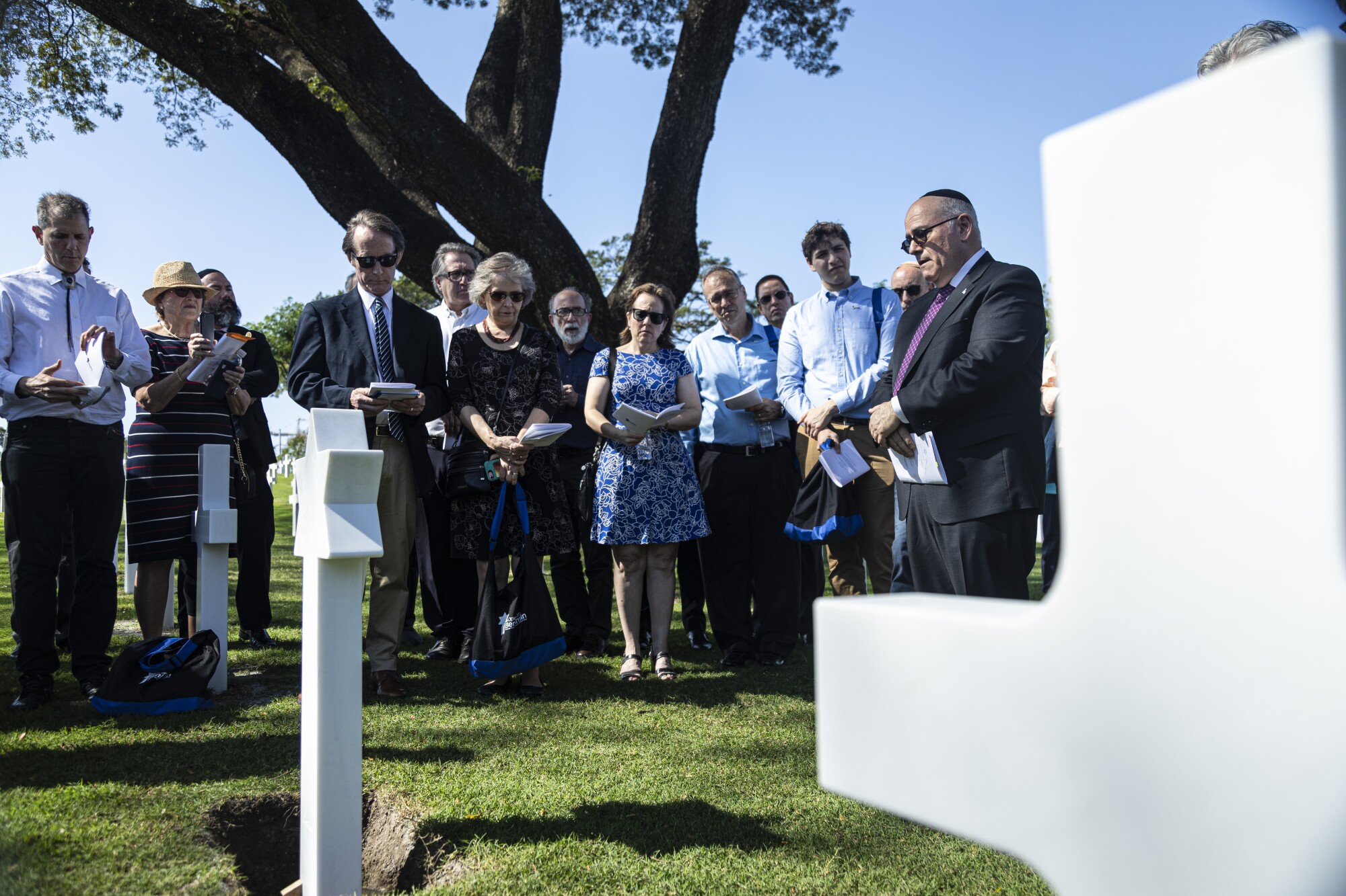Rabbi Jacob J. Schacter, right, co-founded Operation Benjamin to correct the record of Jewish service members mistakenly buried under Latin crosses.