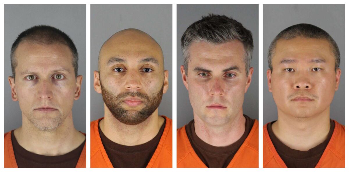 Head shots of former officers charged in George Floyd death 