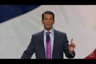 Donald Trump Jr. speaks at the Republican National Convention