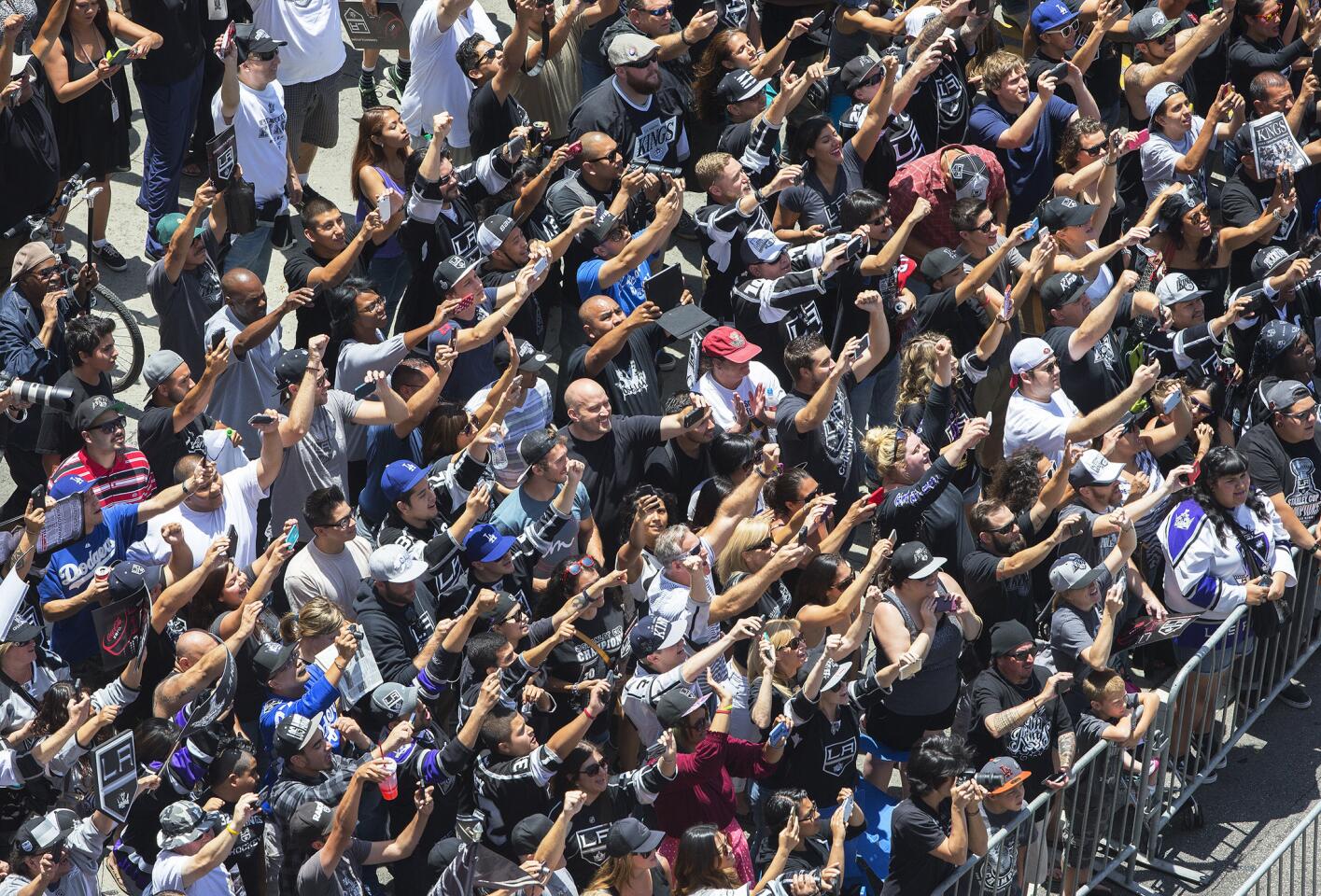 Kings fans celebrate the 2014 Stanley Cup