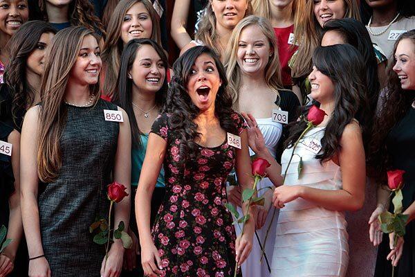 Tatyane Anaid Berrios, 17, a student at Arcadia High School, reacts after she is named to the seven-member Tournament of Roses Royal Court in Pasadena on Monday. The finalists were chosen from a field of more than a thousand applicants. As ambassadors of the Tournament of Roses, members of the Royal Court will attend more than 150 community and media functions leading up to the 122nd Rose Parade and the 97th Rose Bowl on Jan. 1, 2011.