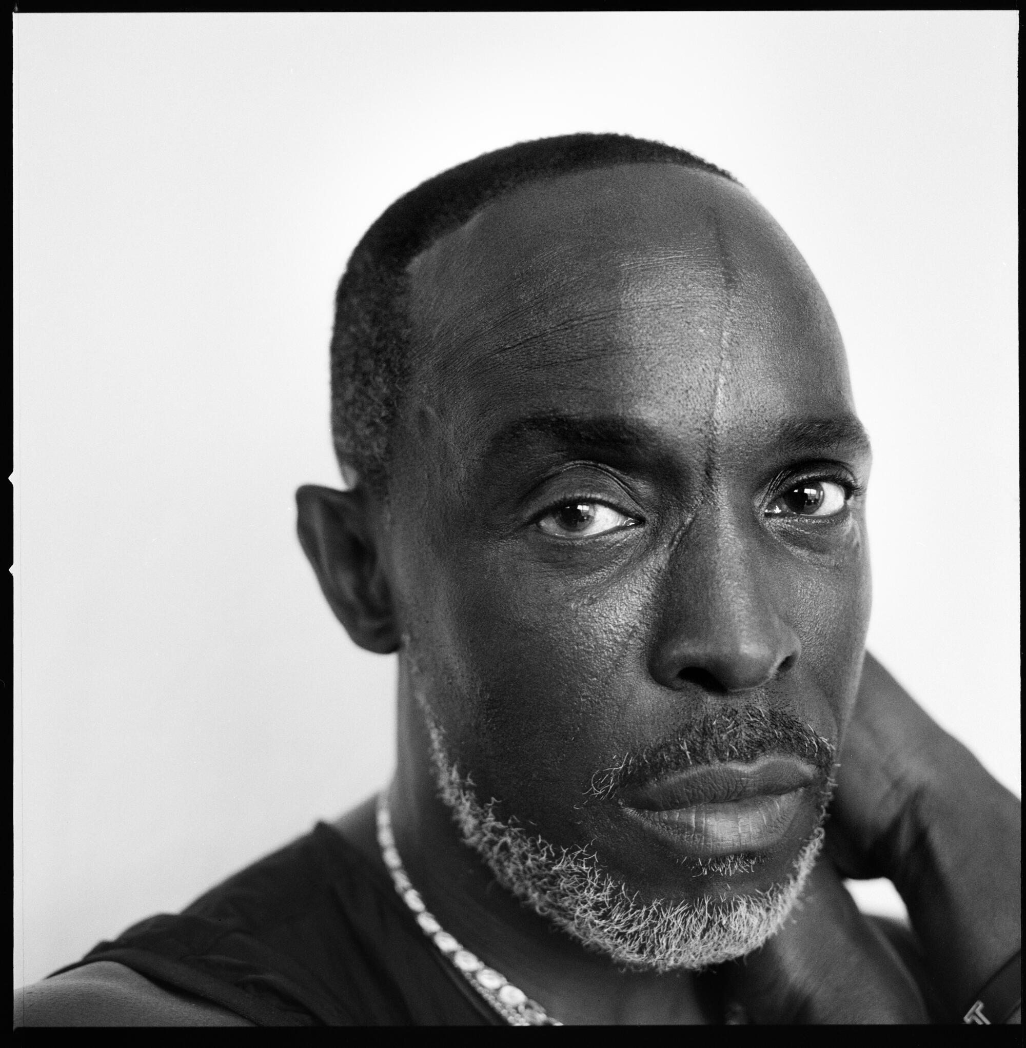 Award-winning actor Michael K. Williams on Aug. 16, three weeks before his death.