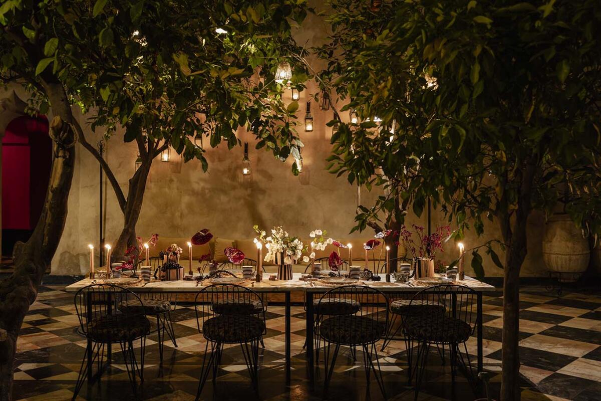 The restaurant at El Fenn.