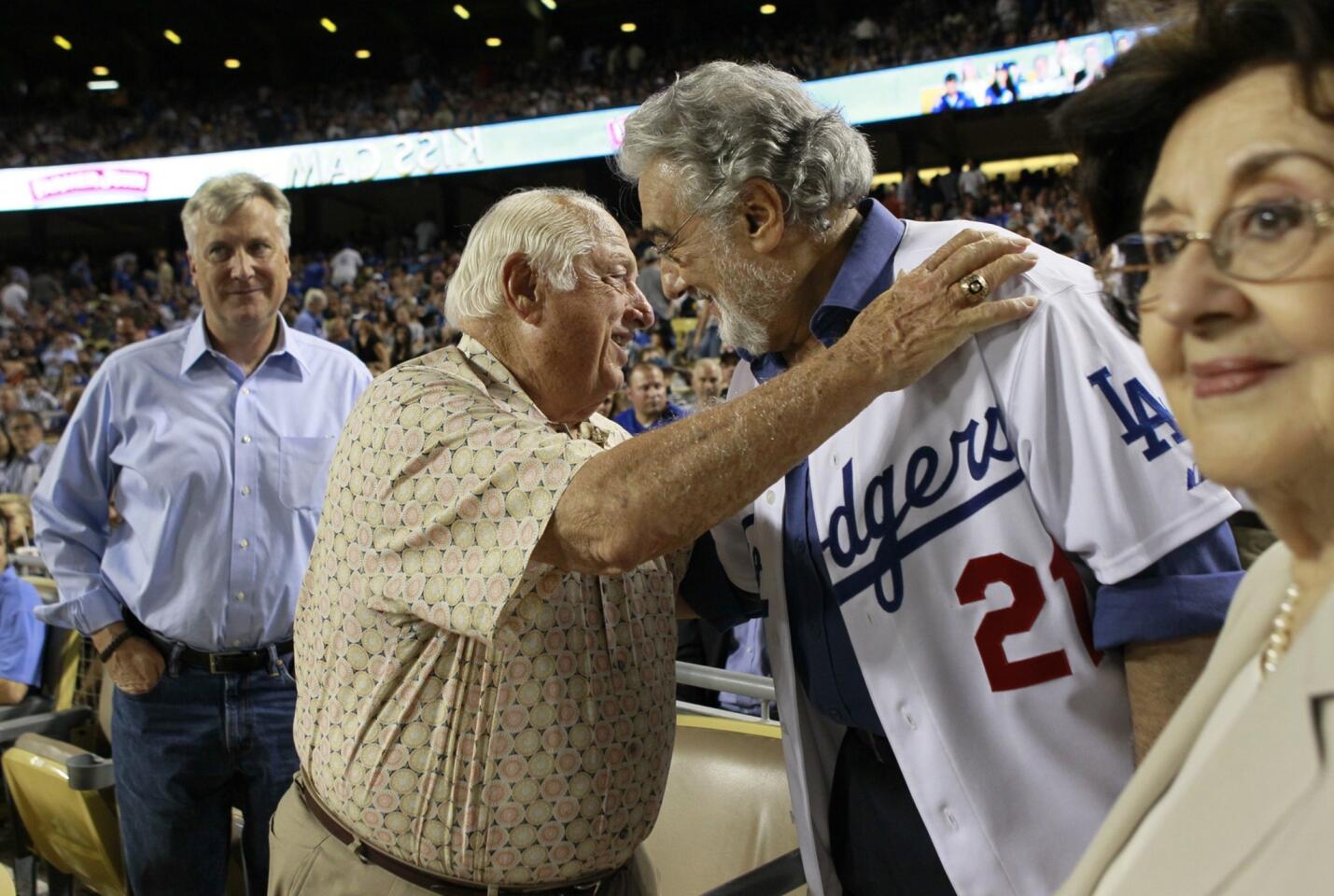 Tom Lasorda, Placido Domingo