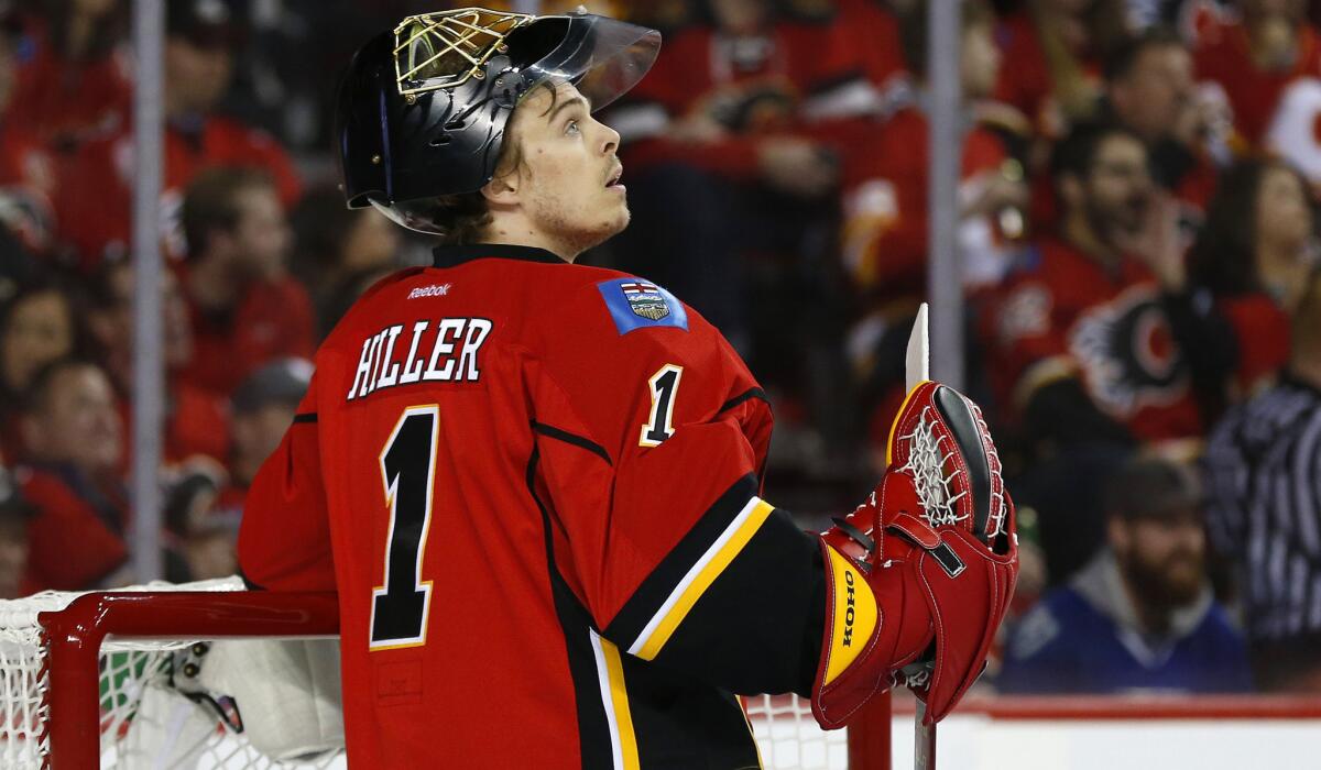 Flames goalie Jonas Hiller will try to help Calgary advance in the playoffs by beating his former team, the Anaheim Ducks.