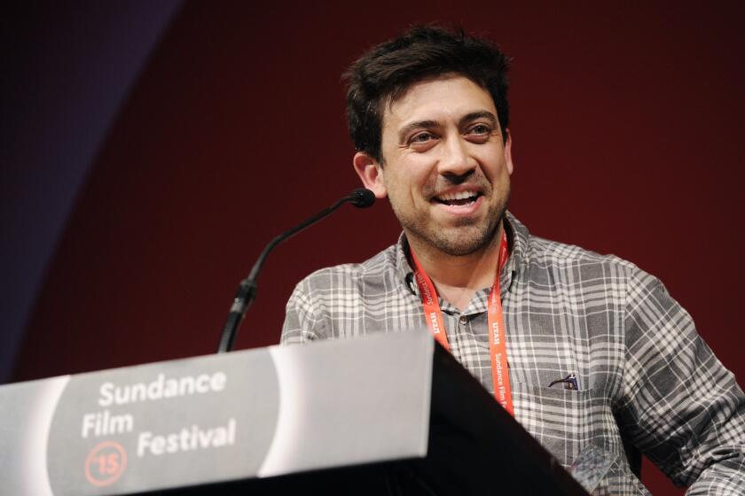 Alfonso Gomez-Rejon, director of "Me and Earl and the Dying Girl," accepts the U.S. Dramatic Grand Jury Prize for the film during the 2015 Sundance Film Festival awards ceremony on Saturday.