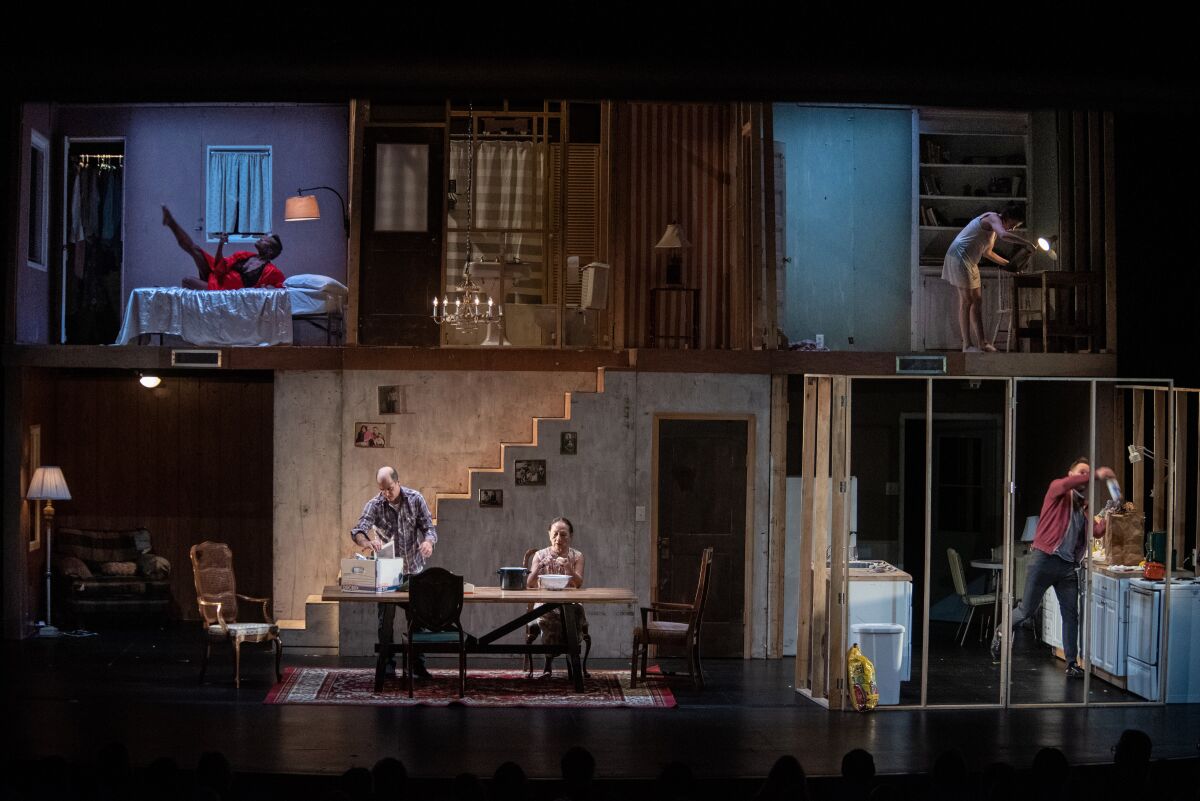 A scene from Geoff Sobelle's "Home," now at the Broad Stage in Santa Monica.