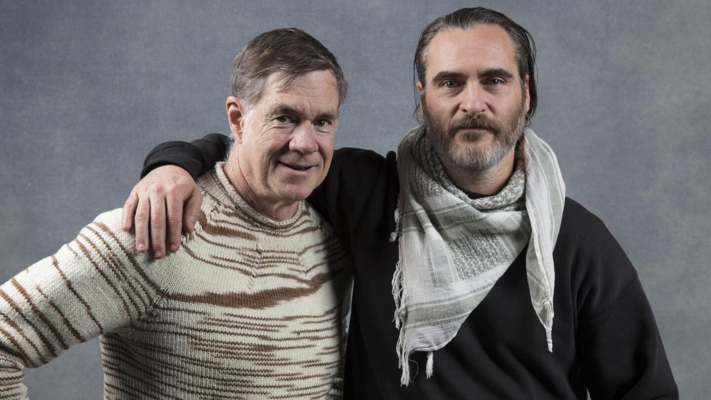 Director Gus Van Sant and Joaquin Phoenix from the film "Don't Worry, He Won't Get Far on Foot," photographed in the L.A. Times studio in Park City, Utah. FULL COVERAGE: Sundance Film Festival 2018 »