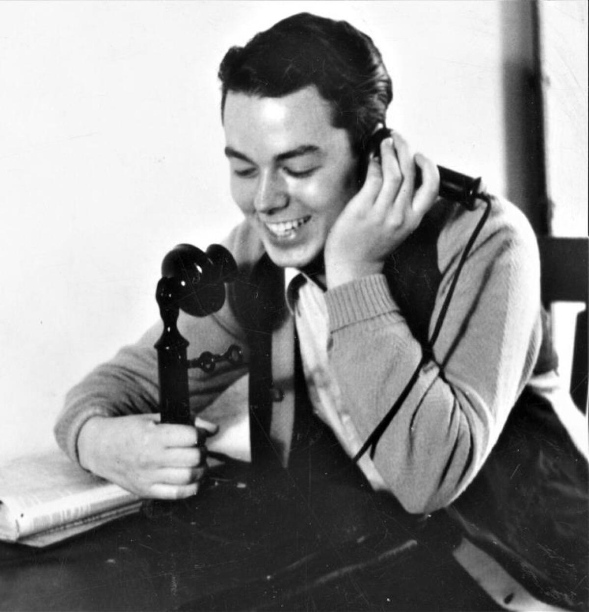 Jim Jackson calls a friend in 1940. He earned a master’s degree in divinity in 1941 and was ordained shortly after.