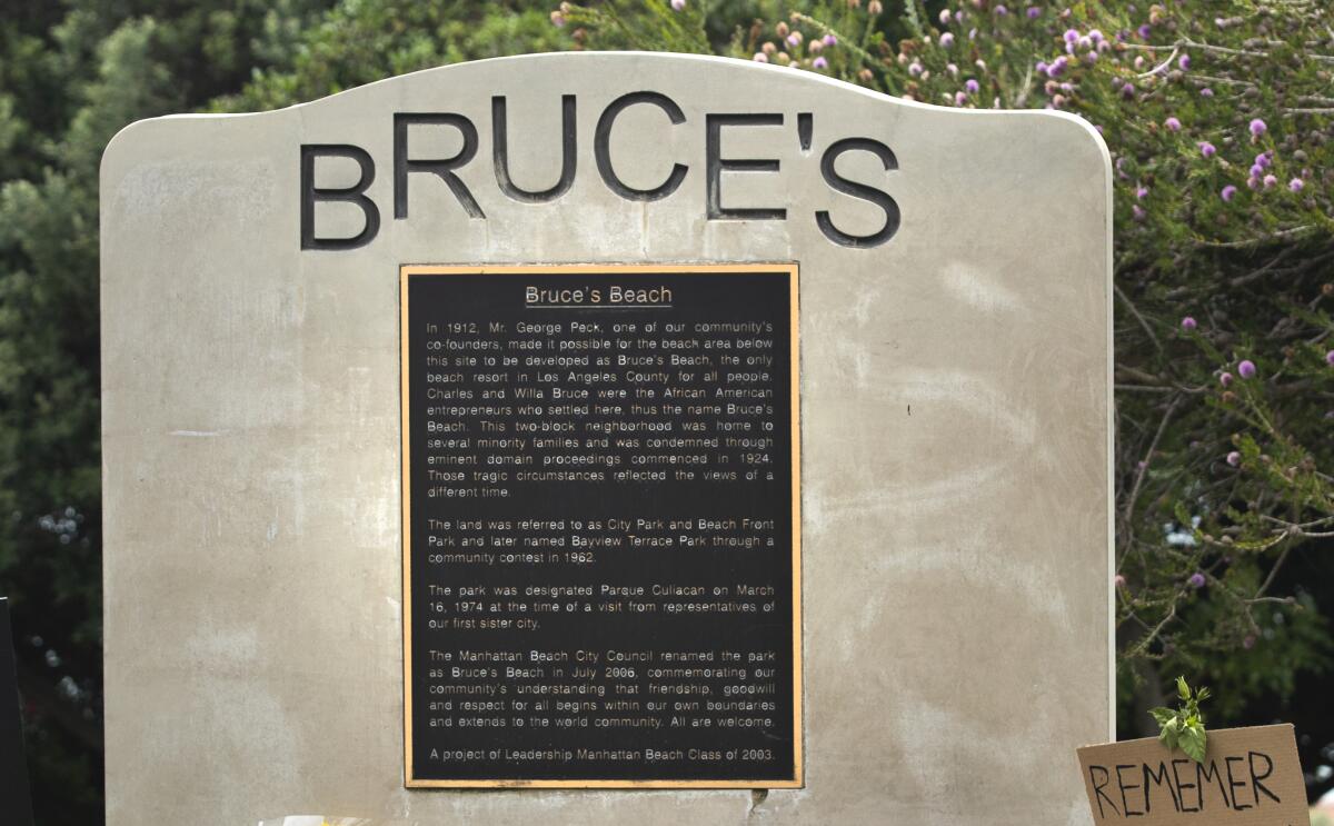 A plaque with the word "Bruce's" in big type.
