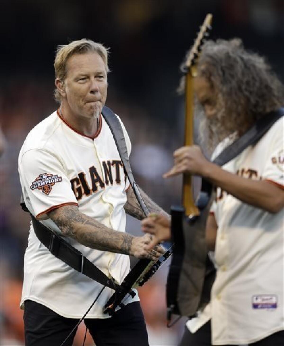 Metallica Perform 'Star-Spangled Banner' at San Francisco Giants Game