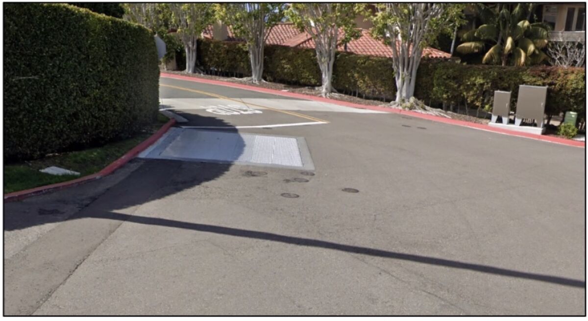 This hatch lid at the intersection of Soledad Avenue and Hillside Drive needs replacing, San Diego officials say.