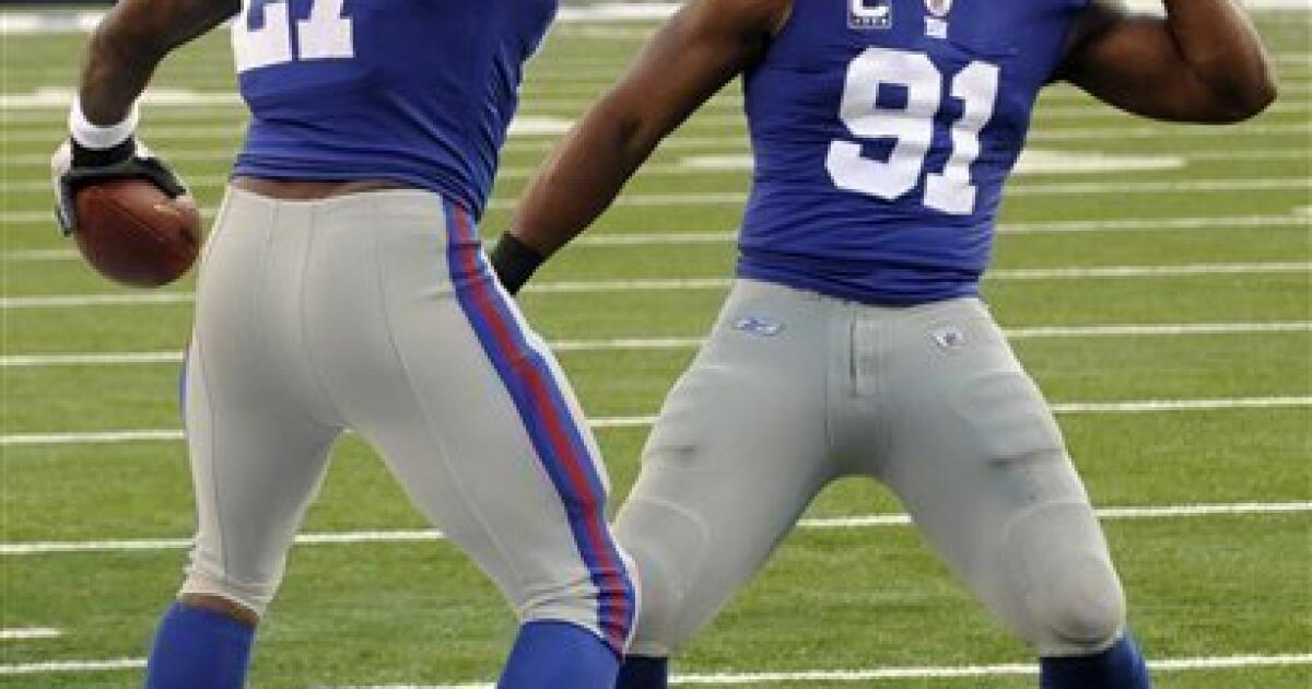 New York Giants defensive end Justin Tuck sidelined with back problem 