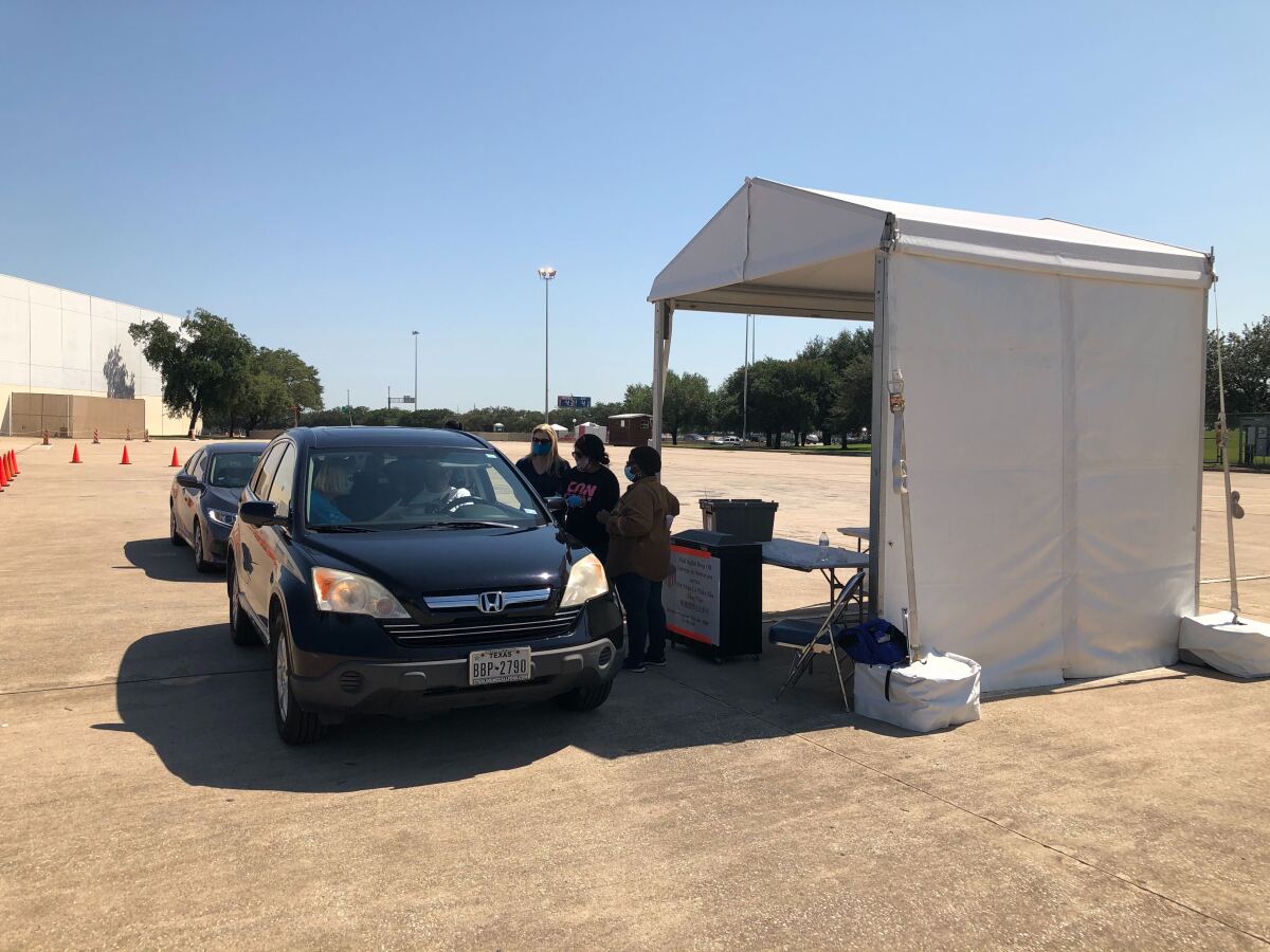 A voter drop-off site in Houston. 