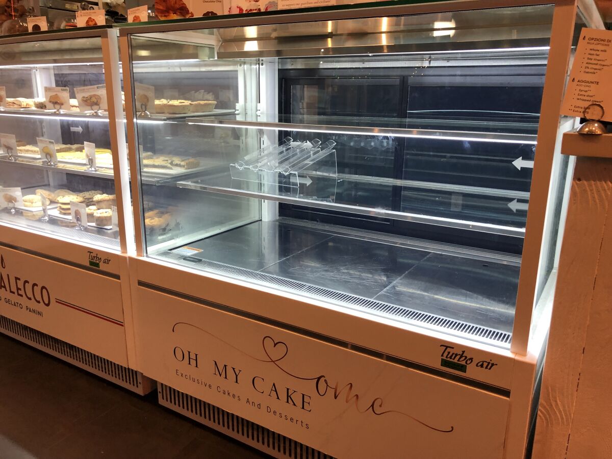 Oh My Cake's pastry case on Wednesday afternoon was empty.