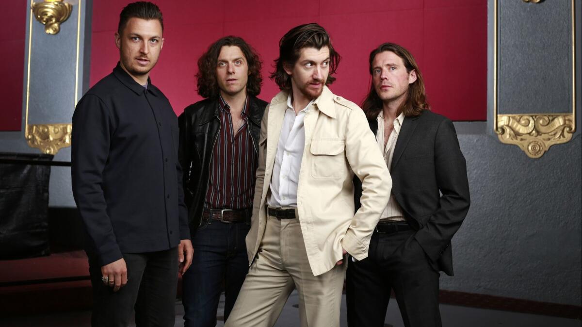 Matt Helders, from left, Nick O'Malley, Alex Turner and Jamie Cook of the Arctic Monkeys.