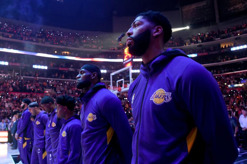 LOS ANGELES, CALIFORNIA - OCTOBER 22: Anthony Davis #3 of the Los Angeles Lakers.