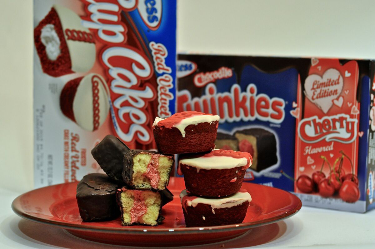 Hostess has released limited edition red velvet cupcakes and cherry Chocodile Twinkies.