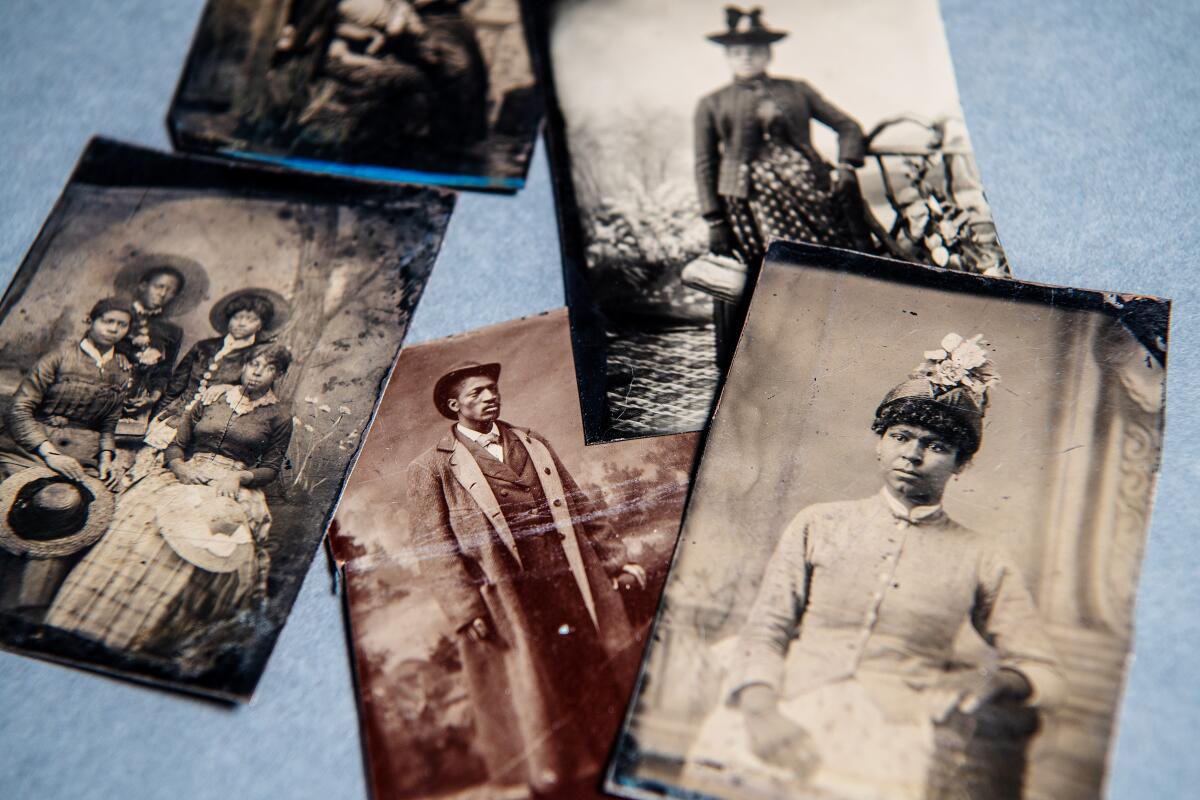 Tintype photographs featuring Black people, from the Kinsey Collection.