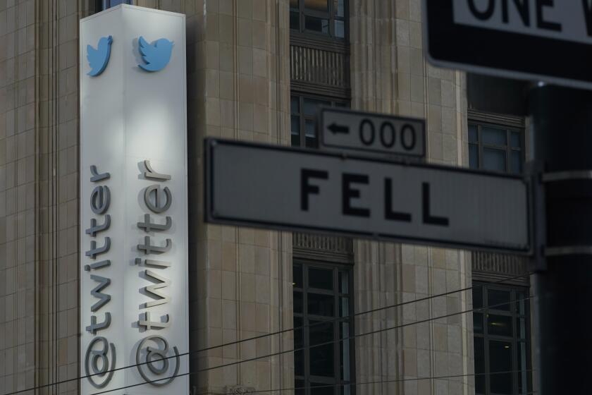 Twitter headquarters is shown in San Francisco, Friday, Nov. 4, 2022. (AP Photo/Jeff Chiu)