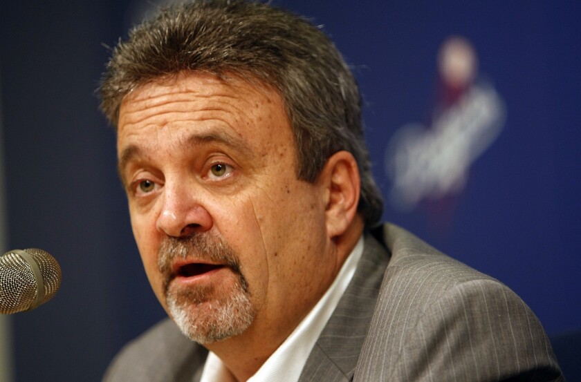 Dodgers General Manager Ned Colletti helped build a playoff contender, but the team has been beaten in the postseason the last two years by the St. Louis Cardinals.