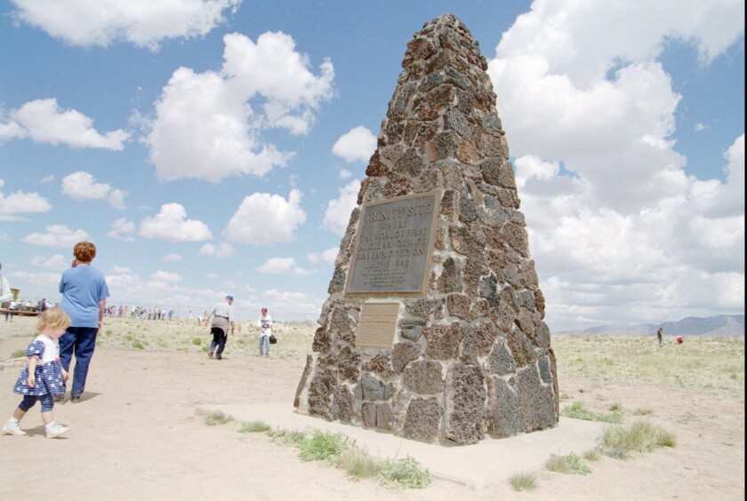 The Trinity Site in New Mexico, where the first atomic bomb was detonated, is open two days a year to the public.