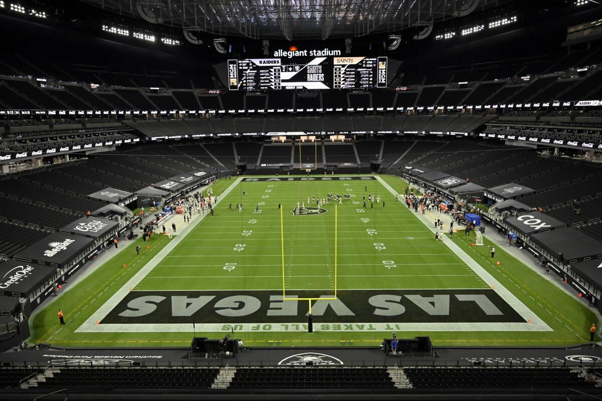 Without Fans, the Raiders Put Allegiant Stadium