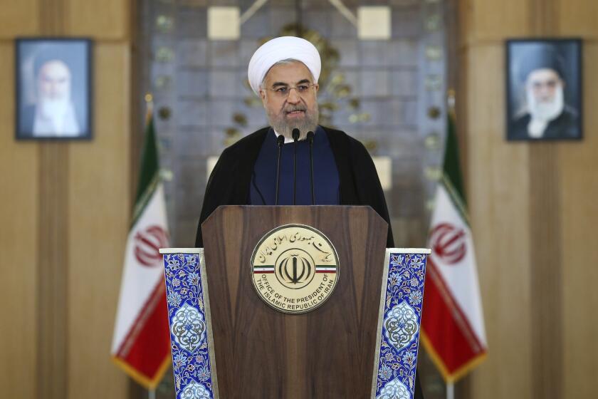 Iran's President Hassan Rouhani addresses the nation in a televised speech after the nuclear agreement was announced. Rouhani said "a new chapter" has begun in his nation's relations with the world.