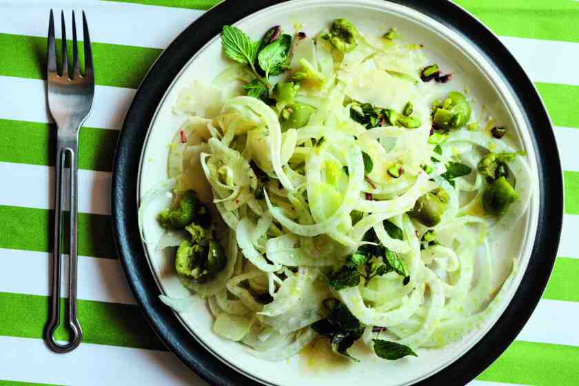 The Fennel Salad with Spicy Green Olives and Crushed Pistachios from Andy Baraghani's "The Cook You Want to Be."