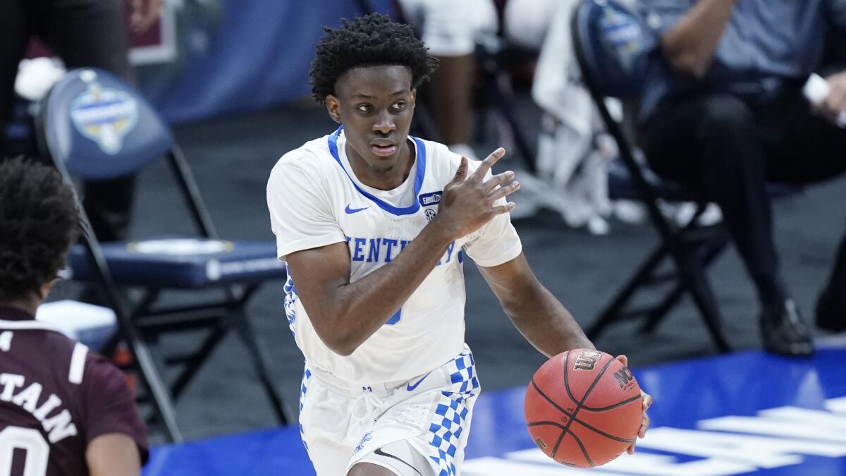 Kentucky's Terrence Clarke plays against Mississippi State.