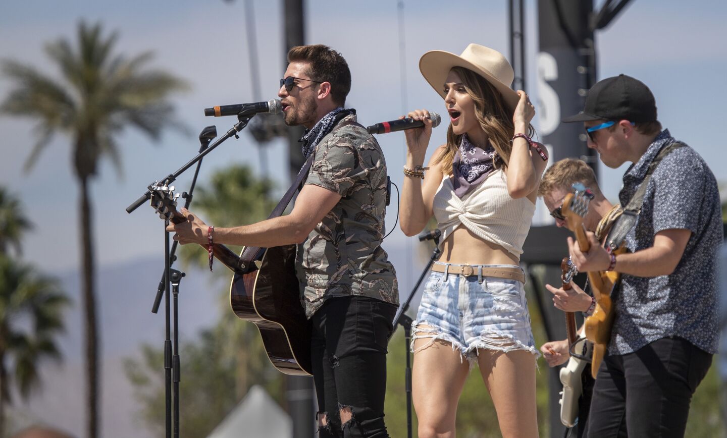Smithfield performs on the Sirius XM Spotlight Stage on the second of the three-day 2019 Stagecoach Country Music Festival, the world's biggest country music fest, at the Empire Polo Fields in Indio, Calif., on April 27, 2019. Stagecoach fans have the chance to watch some 75 performers and DJs over three days.