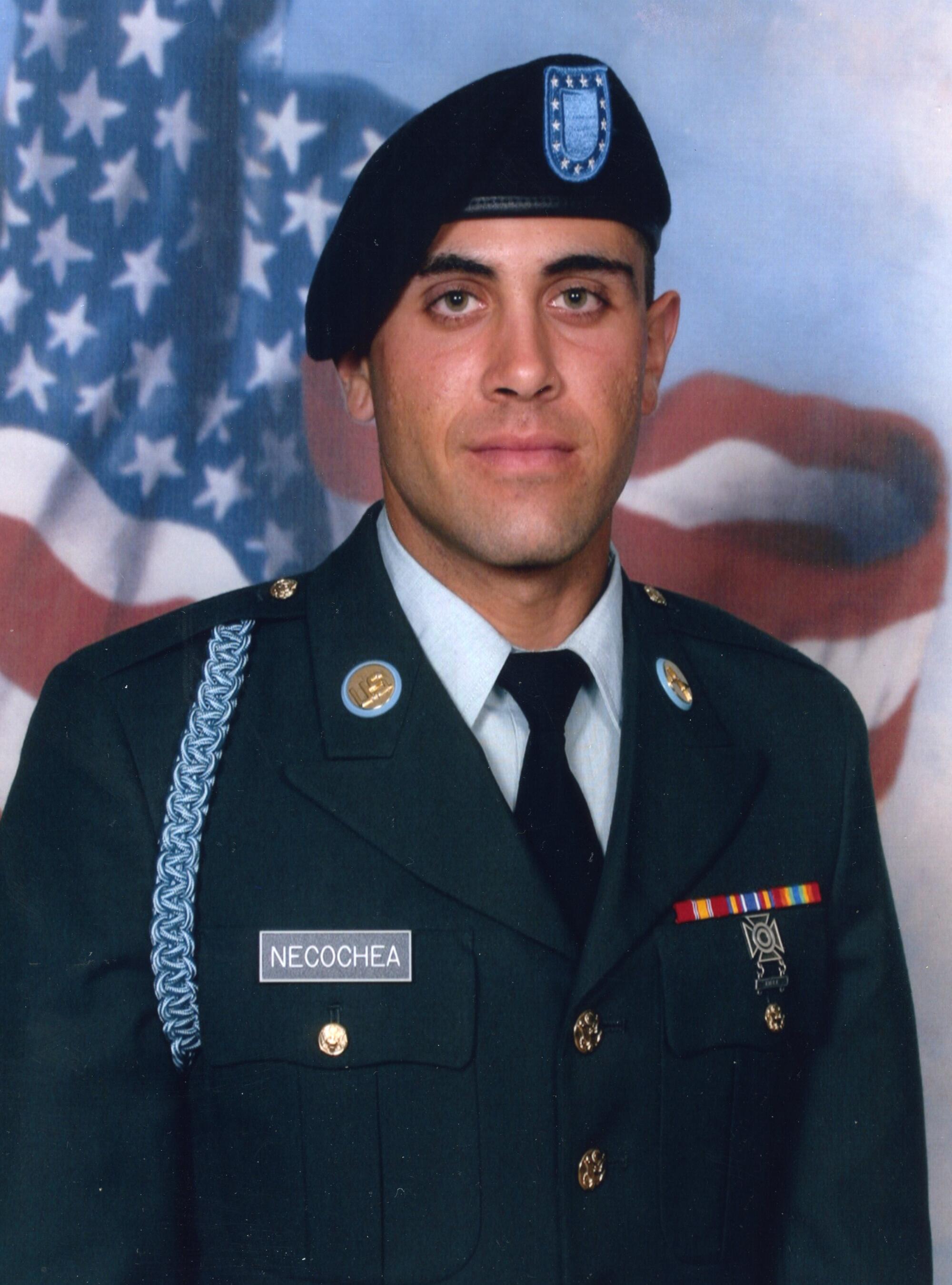 Kenneth Edward Necochea Jr. in a military bio photo