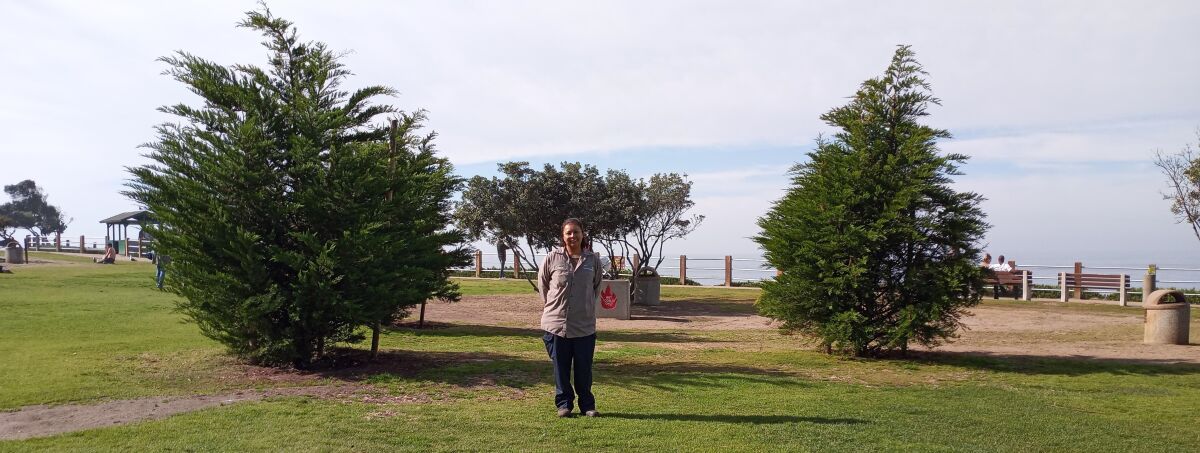 "I want people to say how nice it is to come here,” San Diego parks employee America Diaz says of La Jolla's Scripps Park.