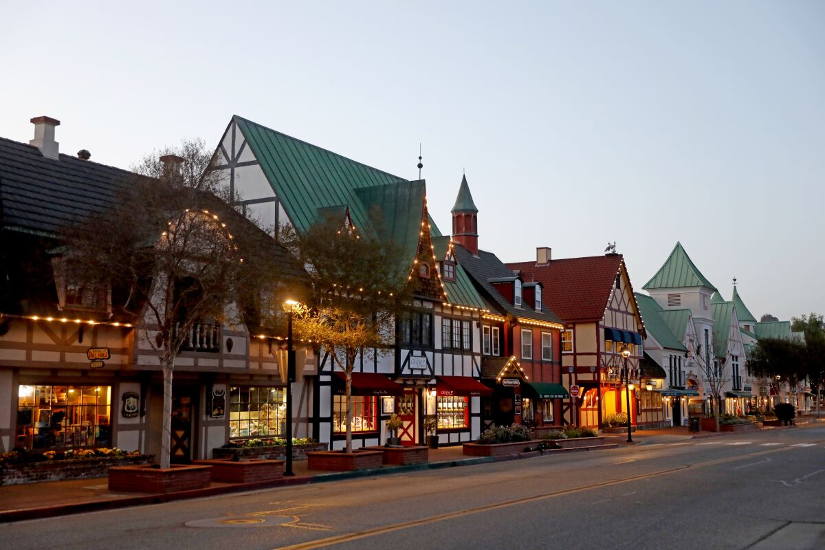 A view of downtown Solvang.